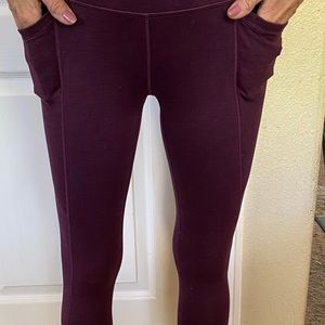 Burgundy leggings